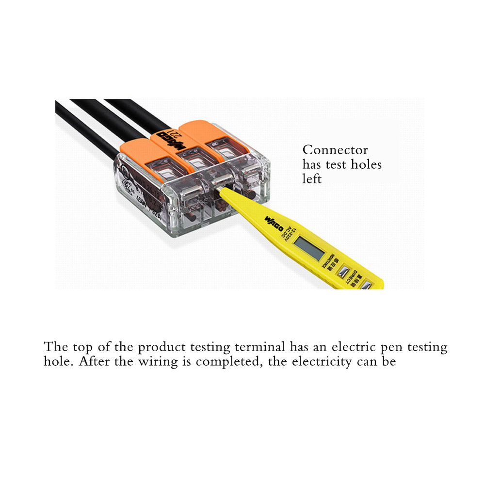 WAGO 221-412 2-Wege Push-In Kabelverbinder – Original WAGO Hebelklemmenblock für 0,5–2,5mm² Kabel, 32A 450V