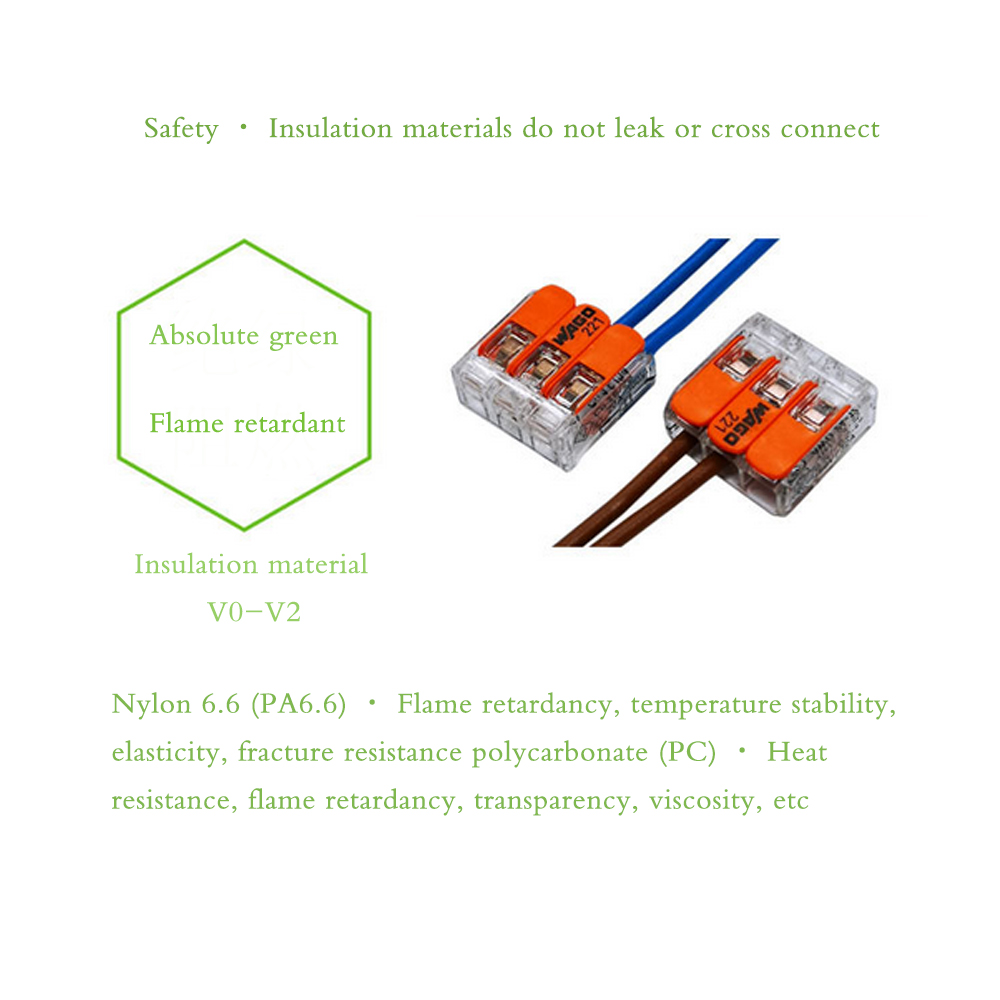 WAGO 221-413 3-Pin Push-In Kabelverbinder – Originaler Schnellklemmenblock für 0,5–4mm² Kabel, 32A 450V