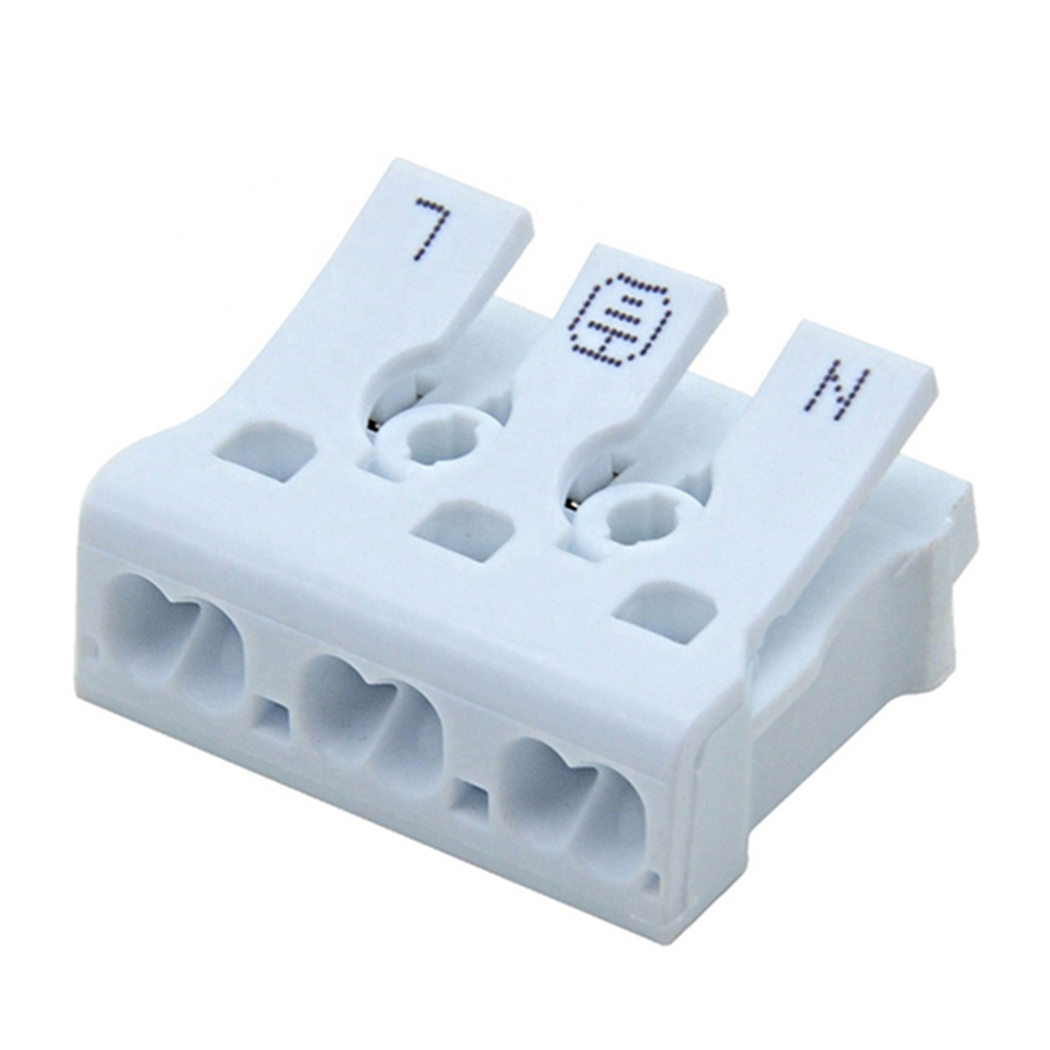 3-Pin Kompakter Push-In Hebelverbinder – Schnellverbindungs-Klemmenblock für 0,5–2,5mm² Kabel, 24A 450V