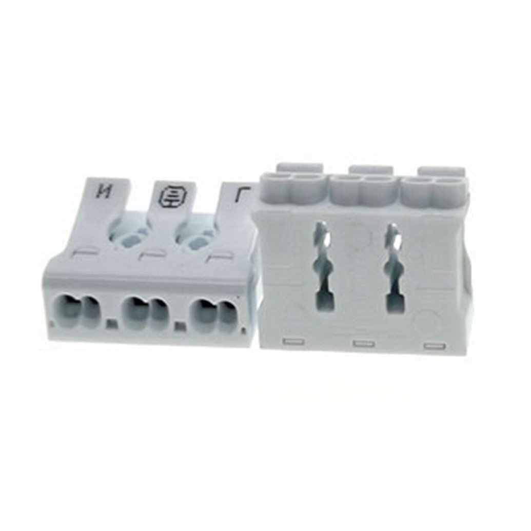 3-Pin Kompakter Push-In Hebelverbinder – Schnellverbindungs-Klemmenblock für 0,5–2,5mm² Kabel, 24A 450V