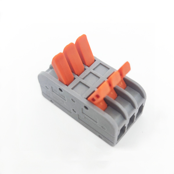 223 Kompakter 3P Adapter Steckverbinder Universeller Plug-in Klemmenblock Schnell-Push-in Drahtspleiß Hebelmutter