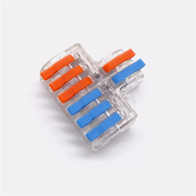 DF62T Transparenter Harter Draht Flexibler Draht 2 In 4 Out Kompakter Steckverbinder Isolierter Typ Drahtverbinder