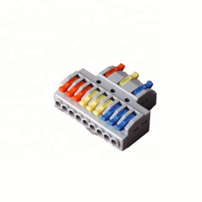 KV439 3 In 9 Out Mehradriger Push-Pull Hebel PCB Schraubenklemmenblock für DIN-Schienenanwendungen