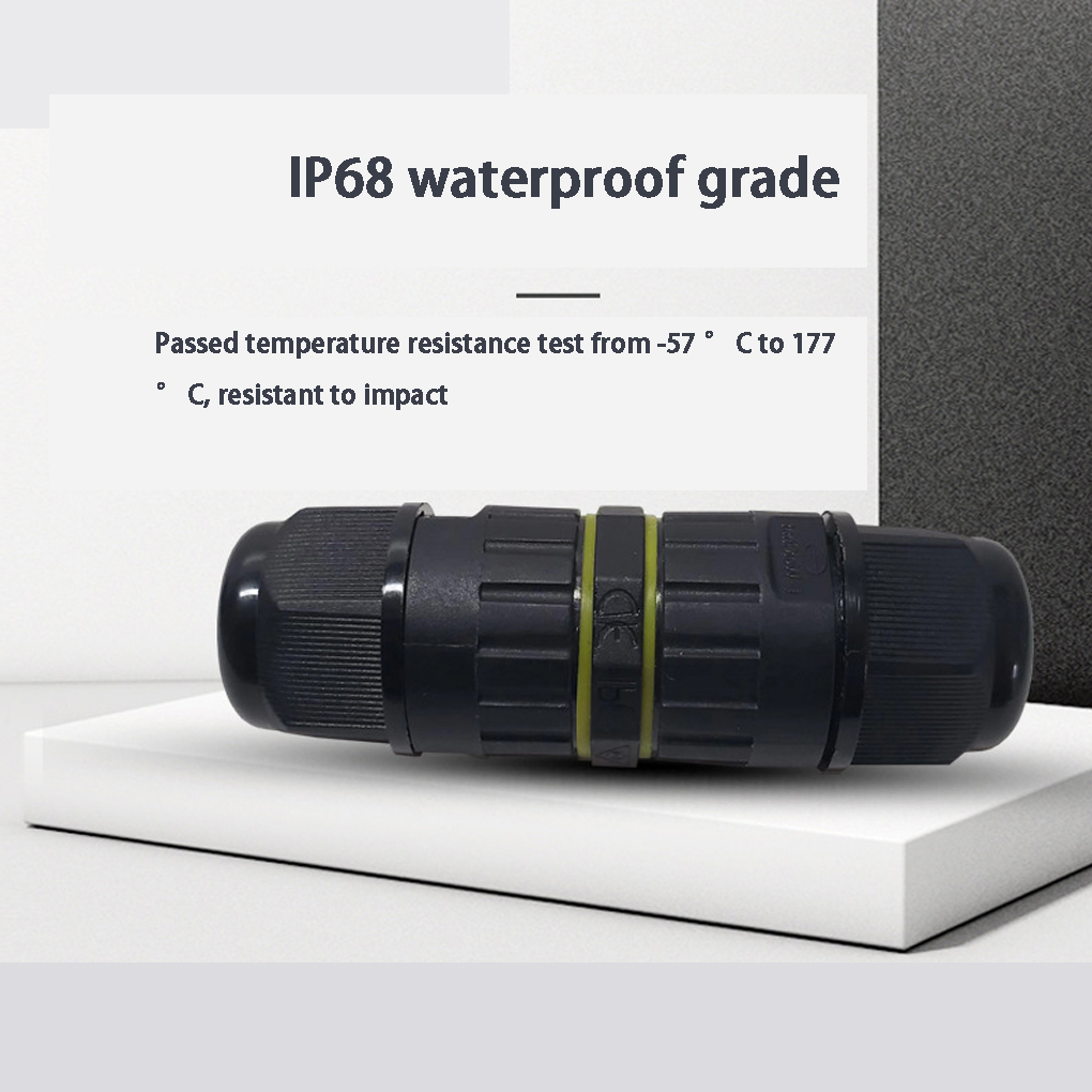 M16 IP68 Wasserdichter Kabelverbinder – Outdoor Kunststoff Elektrischer Kabelverbinder für LED-Beleuchtung, 16A