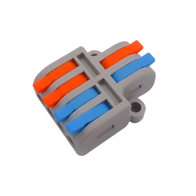 MINI SPL-42 2 In 4 Out Schnell-Drahtsplitter Kompakter Hebeltyp Elektrischer Klemmenblockverbinder
