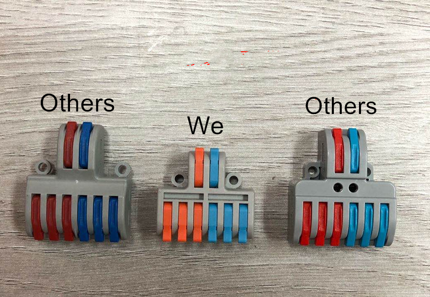 MINI SPL-42 2 In 4 Out Schnell-Drahtsplitter Kompakter Hebeltyp Elektrischer Klemmenblockverbinder