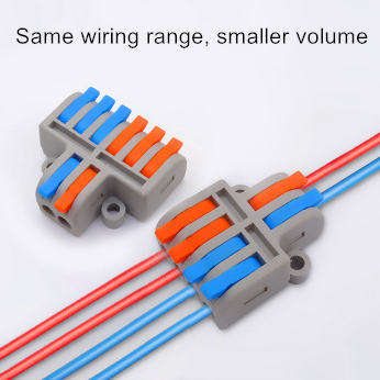 MINI SPL-42 2 In 4 Out Schnell-Drahtsplitter Kompakter Hebeltyp Elektrischer Klemmenblockverbinder