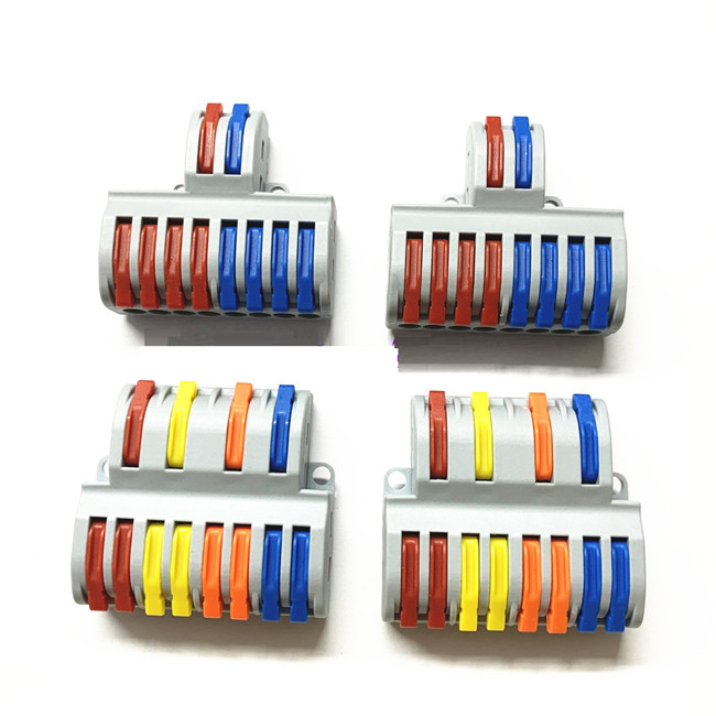 SPL84 4 Eingänge 8 Ausgänge Schnell-Splice-Kabelverbinder – Universeller Push-In-Klemmenblock für elektrische Verbindungen