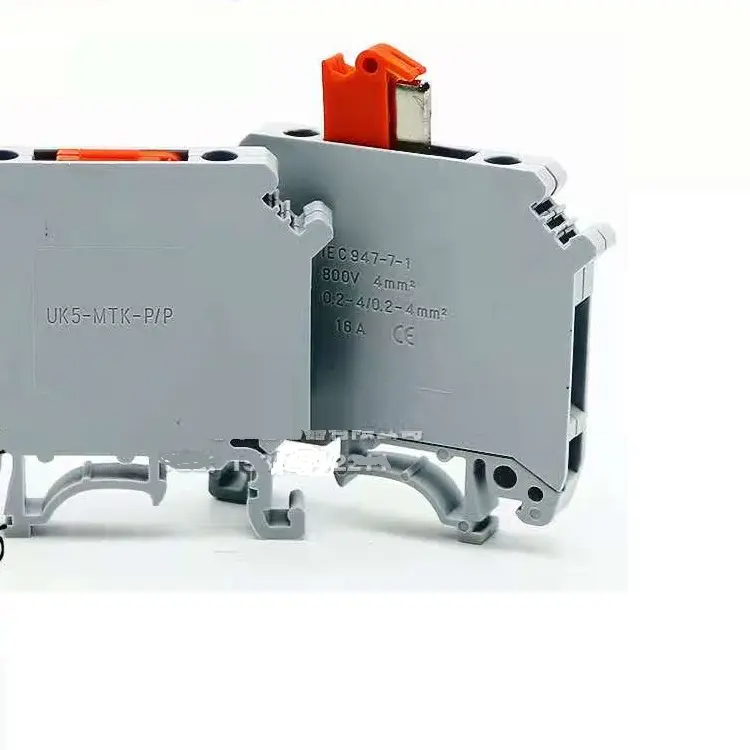 UK-MTK P/P Messerschalter-Typ DIN-Schienen-Klemmenblock – Schraubverbinder mit reinem Kupfer für 0,2–4mm² Draht