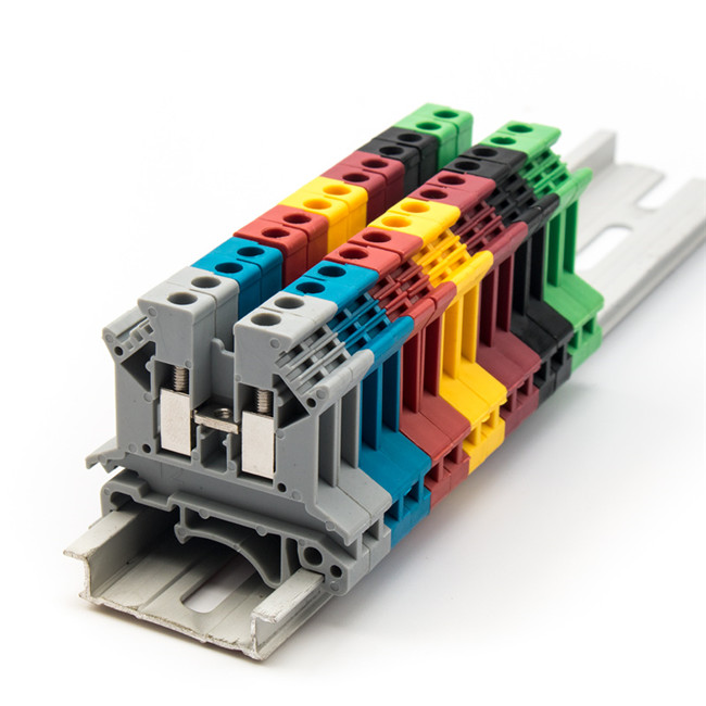UK2.5B 2,5mm² DIN-Schienen-Schraubklemmenblock-Verbinder – UK-Serie Elektrische Durchgangs-Kabelverbinder