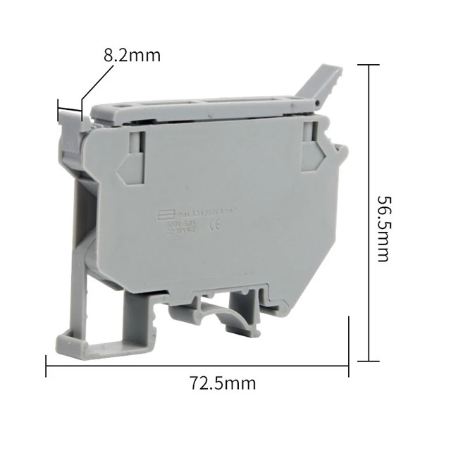 UK5-HESI DIN-Schienen-Sicherungsklemmenblock – Schraubklemm-1P-Verbinder mit reinem Kupferleiter für 4mm² Draht