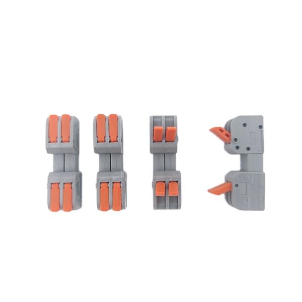 222 Universal Wiederverwendbarer Steckverbinder Schnellanschluss 2-Pin Push-in Klemmenblock Anschlussbox