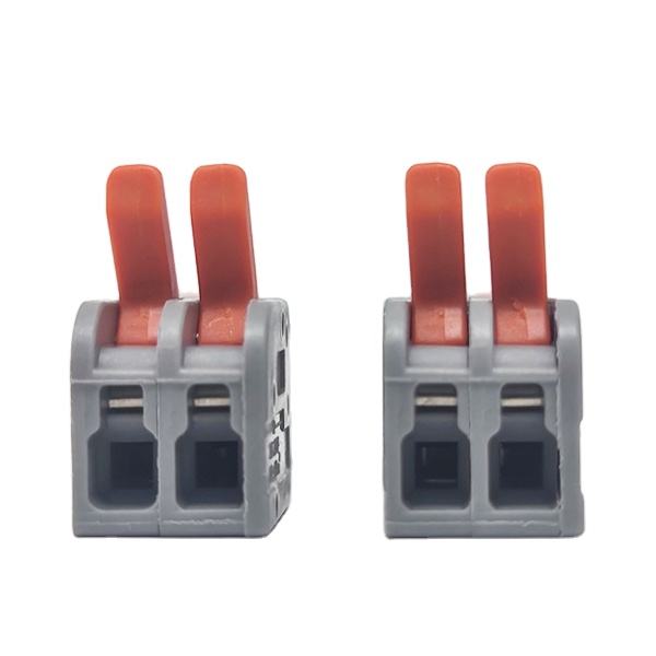 222 Universal Wiederverwendbarer Steckverbinder Schnellanschluss 2-Pin Push-in Klemmenblock Anschlussbox