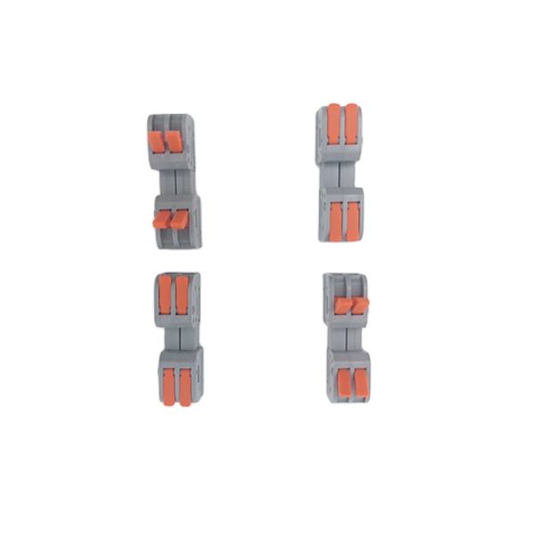 222 Universal Wiederverwendbarer Steckverbinder Schnellanschluss 2-Pin Push-in Klemmenblock Anschlussbox